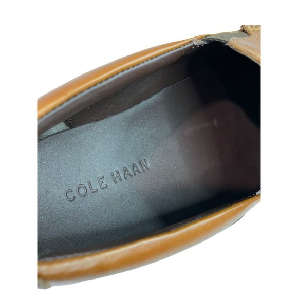 Size 9W Cole Haan Men\'s Wide Brown Leather Driving Loafers C02559 main image 4
